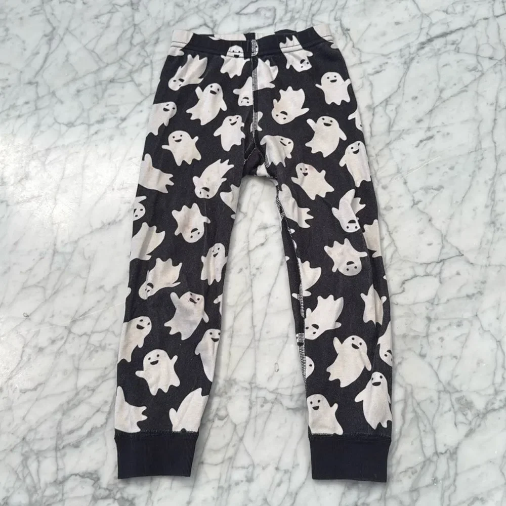 Hanna Andersson Spooky Ghost Print Black Pajama Bottoms Sz 4T